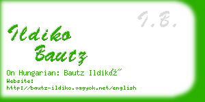 ildiko bautz business card